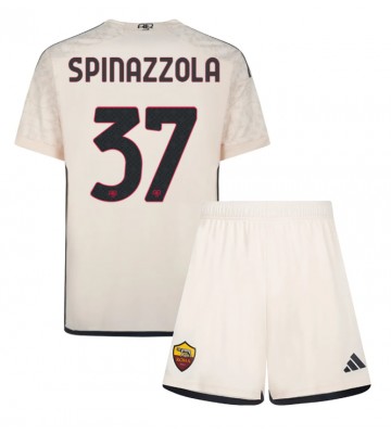 AS Roma Leonardo Spinazzola #37 Borta Kläder Barn 2023-24 Kortärmad (+ Korta byxor)